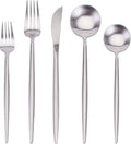 Matte Silverware Set 20-Piece Flatware Service for 4 - Satin Finish