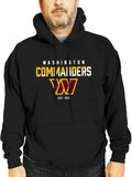 Team Fan Apparel Diagonal Fade Fleece Hooded Sweatshirt - Commanders