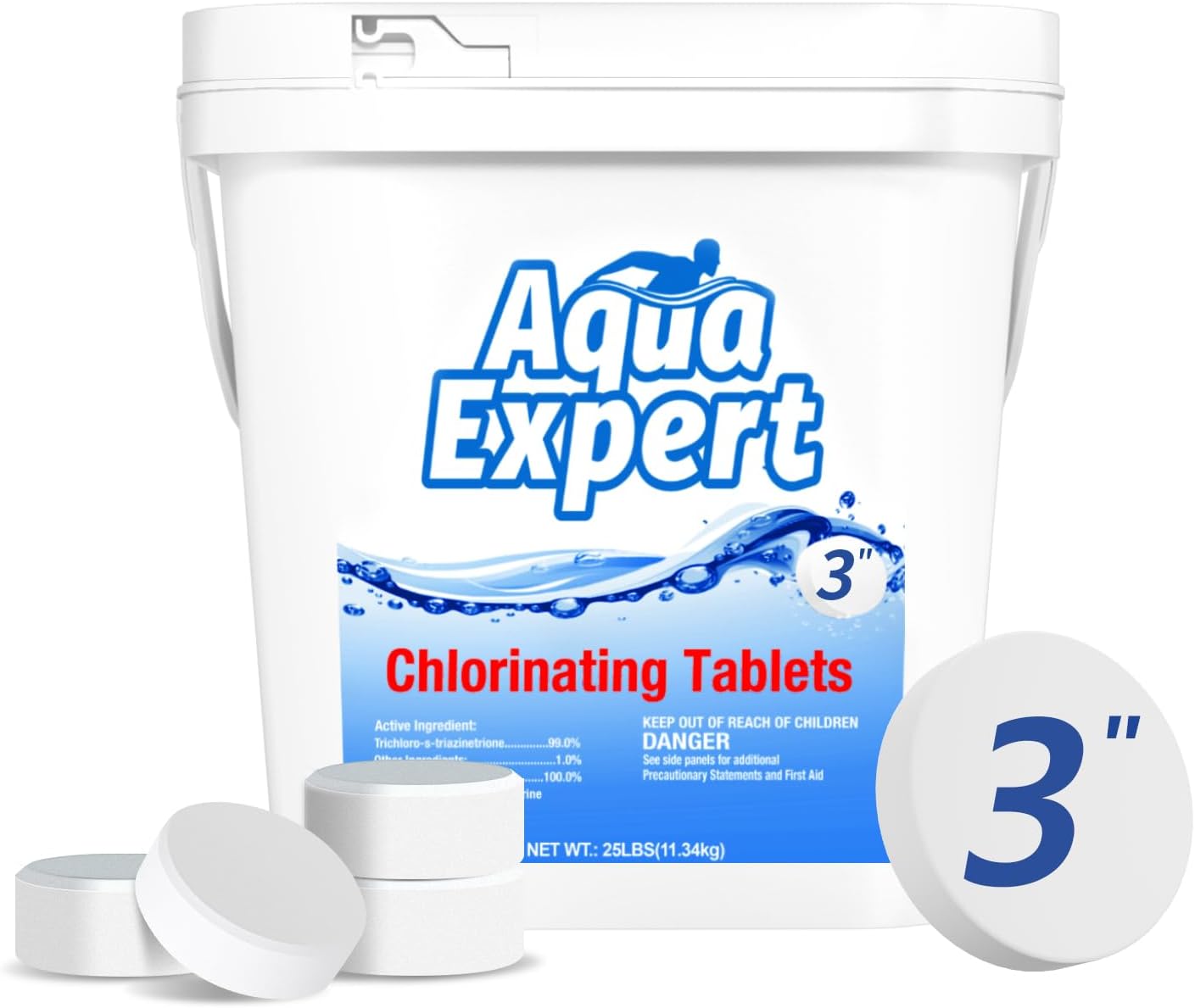 Aqua Expert Chlorine Tablets for Clean and Clear Pools