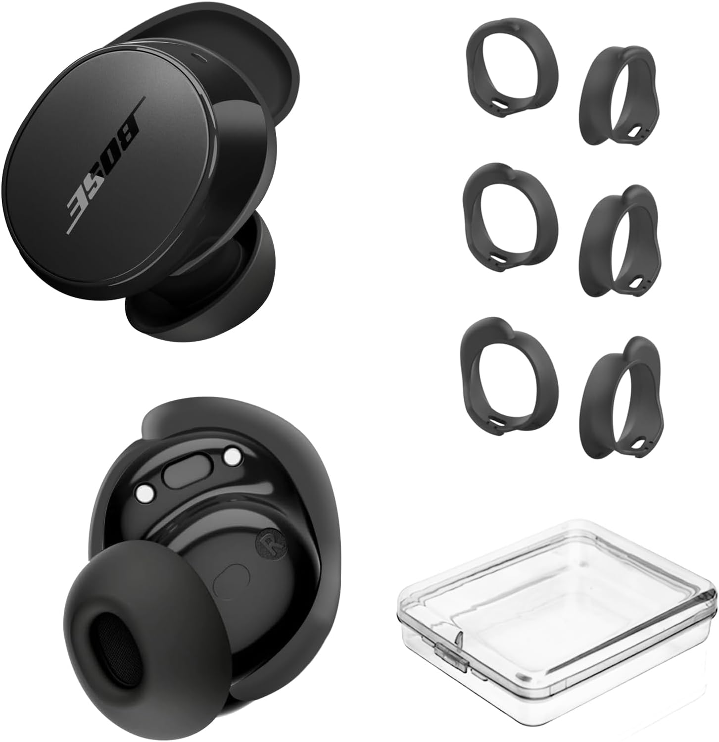 Anti-Slip Sport Ear Hooks for Bose New QC Earbuds - 3 Pairs