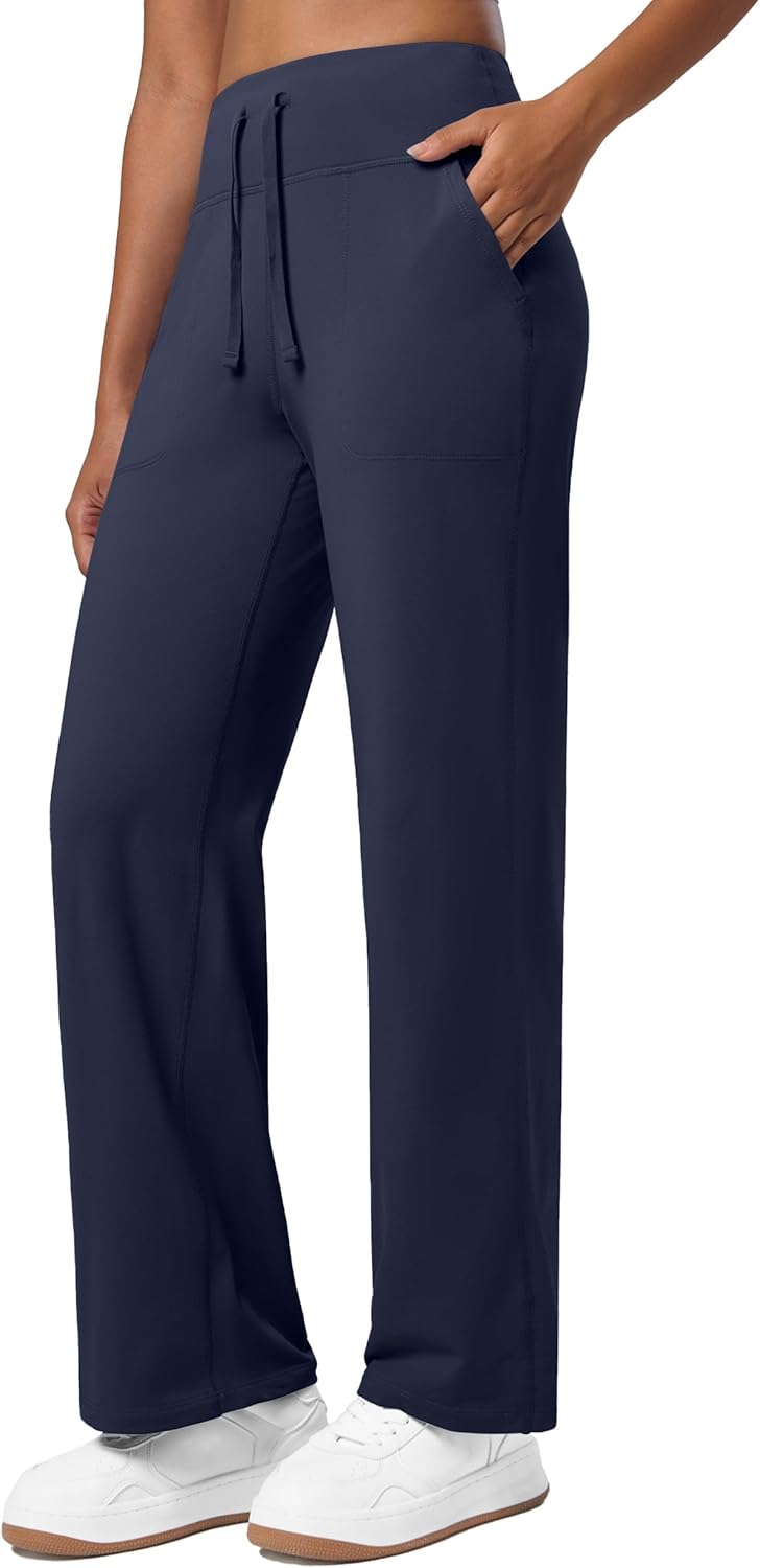 Willit Women's Fleece Lined Wide Leg Thermal Yoga Pants