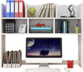 Desktop Bookshelf 2-Tier Dorm Desk Organizer with 7 Cubbies - Space