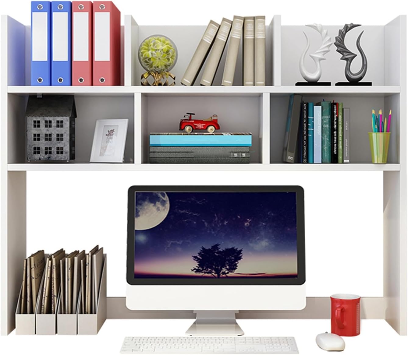 Organize in Style with 2-Tier Desktop Bookshelf