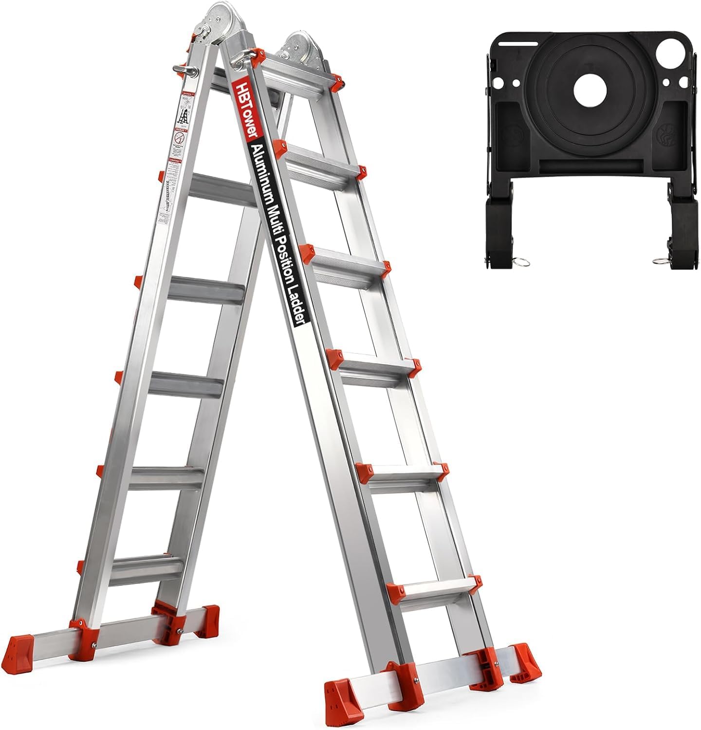 HBTower A Frame 6 Step Extension Ladder for Safe Outdoor Use