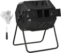 Outsunny Tumbling Compost Bin 43 Gallon Dual Chamber Rotating
