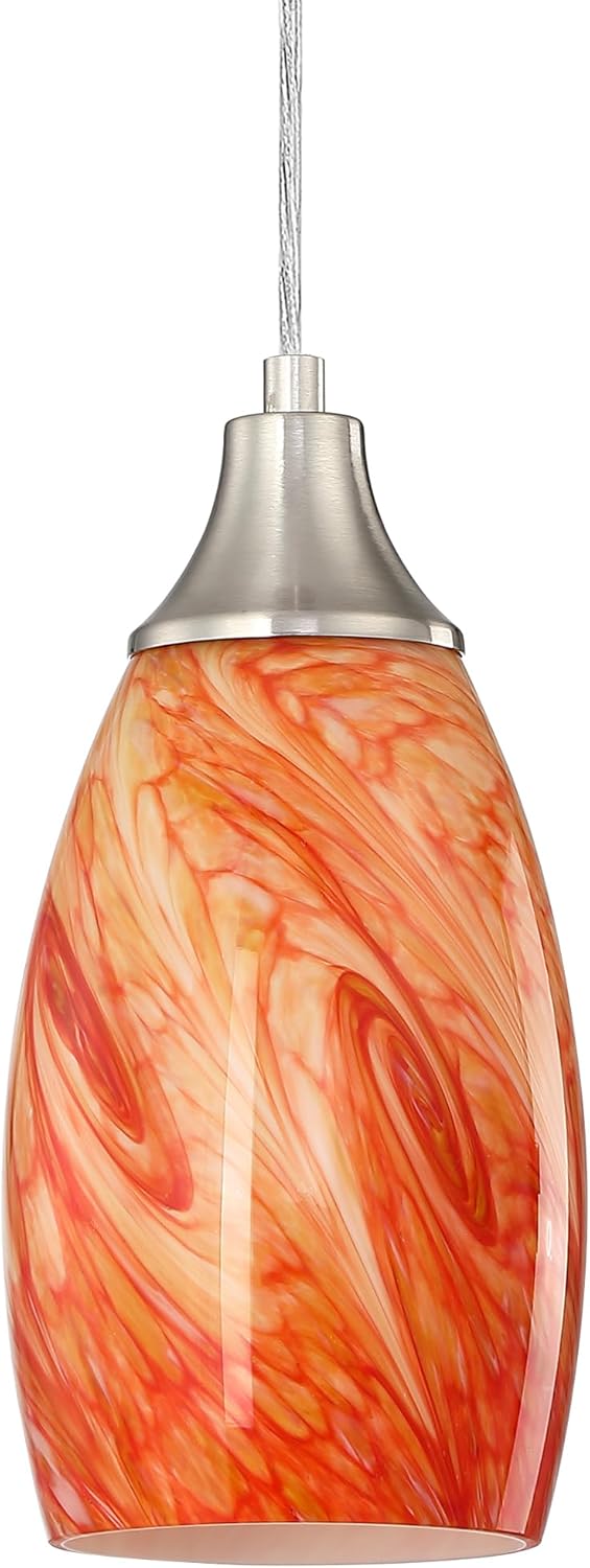 Art Glass Mini Pendant Lights for Kitchen Island with Unique Design