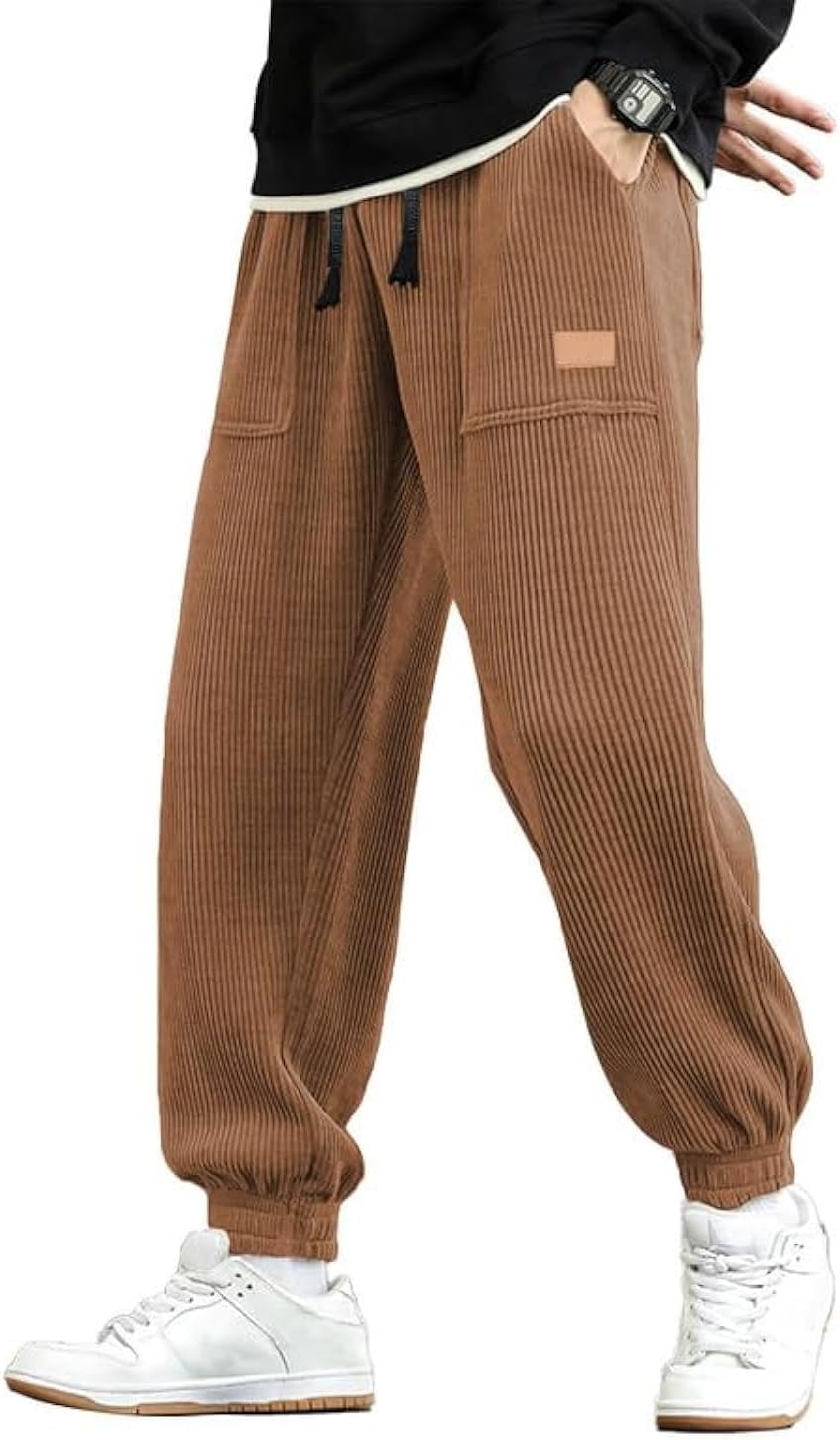 JMIERR Mens Corduroy Joggers Pants for Casual and Stylish Wear