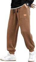 Corduroy Joggers for Men - Baggy Tapered Cargo Pants Comfortable Fit