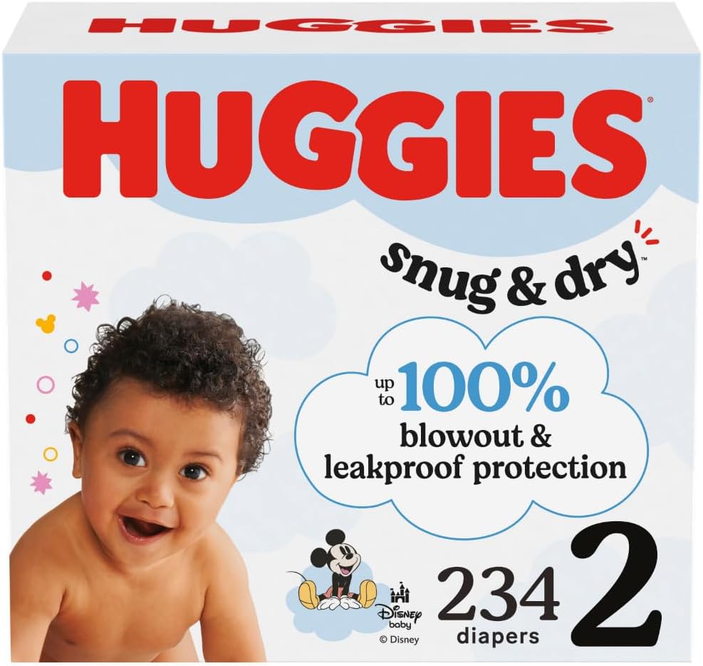 Huggies Size 2 Diapers for Snug & Dry Comfort and Protection