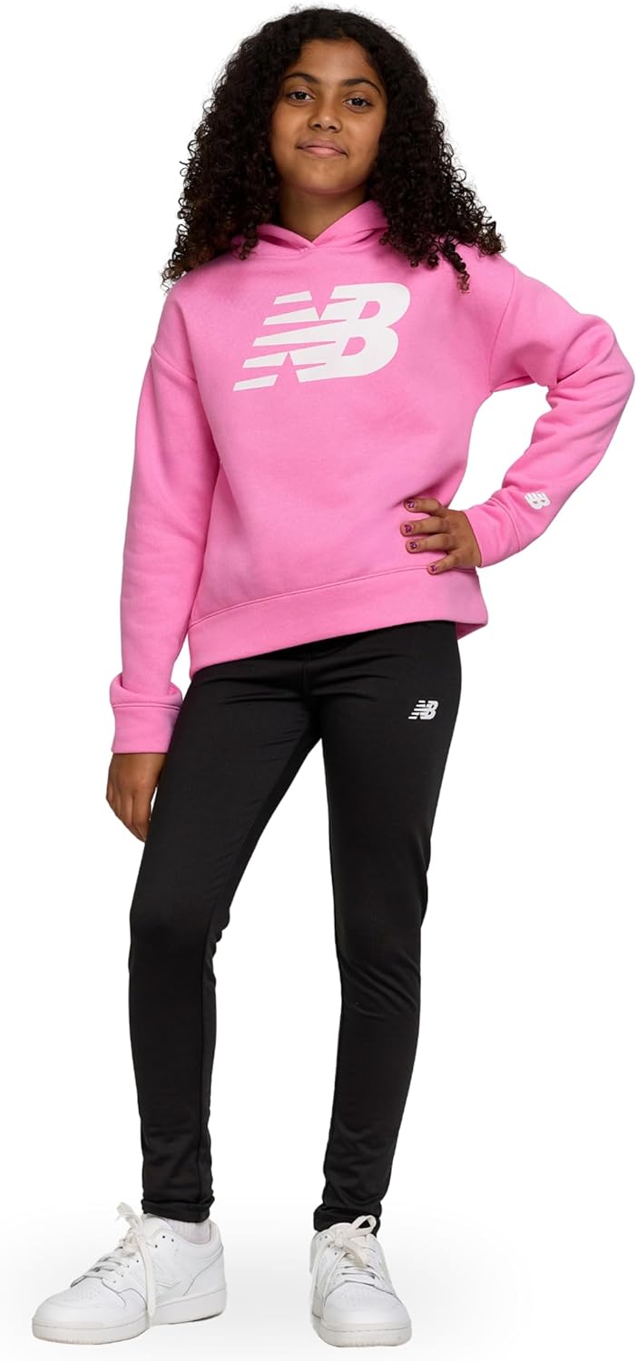 New Balance Girls Athletic Pullover Hoodie & Leggings Set