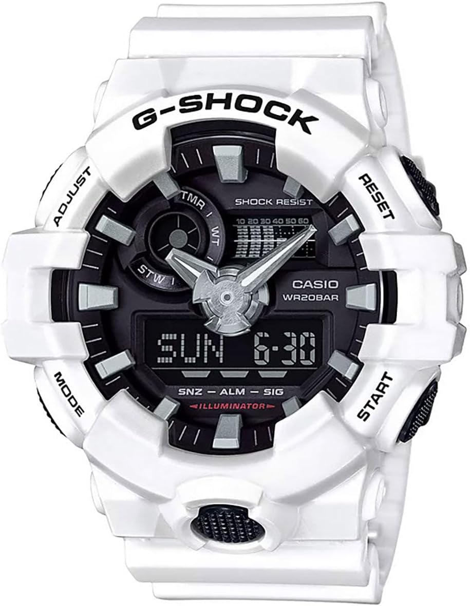 Casio Men's G Shock White Watch - Tough Resin, Stylish Design