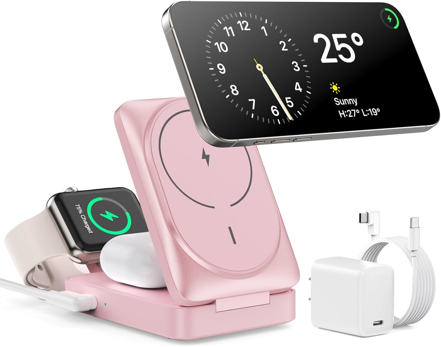 3-in-1 Wireless Charger Station for iPhone and Apple Devices