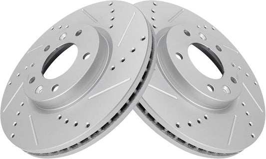 TRQ Front Performance Brake Rotors Set for Mazda CX-7