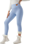 Women Winter Thick Fleece Lined Leggings - Warm High Waist Thermal