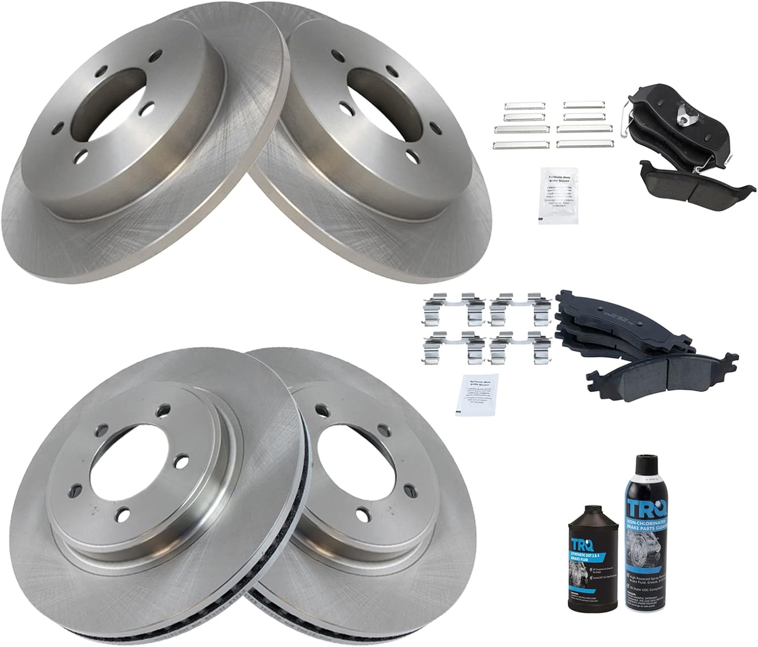 TRQ Brake Pad & Rotor Kit for 2006-2010 Ford Explorer Vehicles