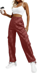 High Waisted Cargo Pants Y2K Streetwear Baggy Stretchy Pants Lepunuo