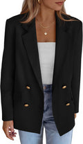 Blazers for Women Business Casual Long Sleeve Double Breasted Jacket