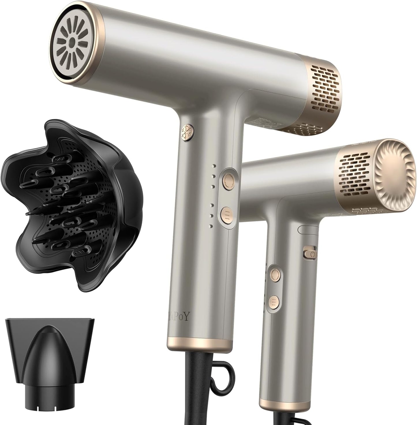 YAPOY Professional Hair Dryer with Diffuser for Fast Drying