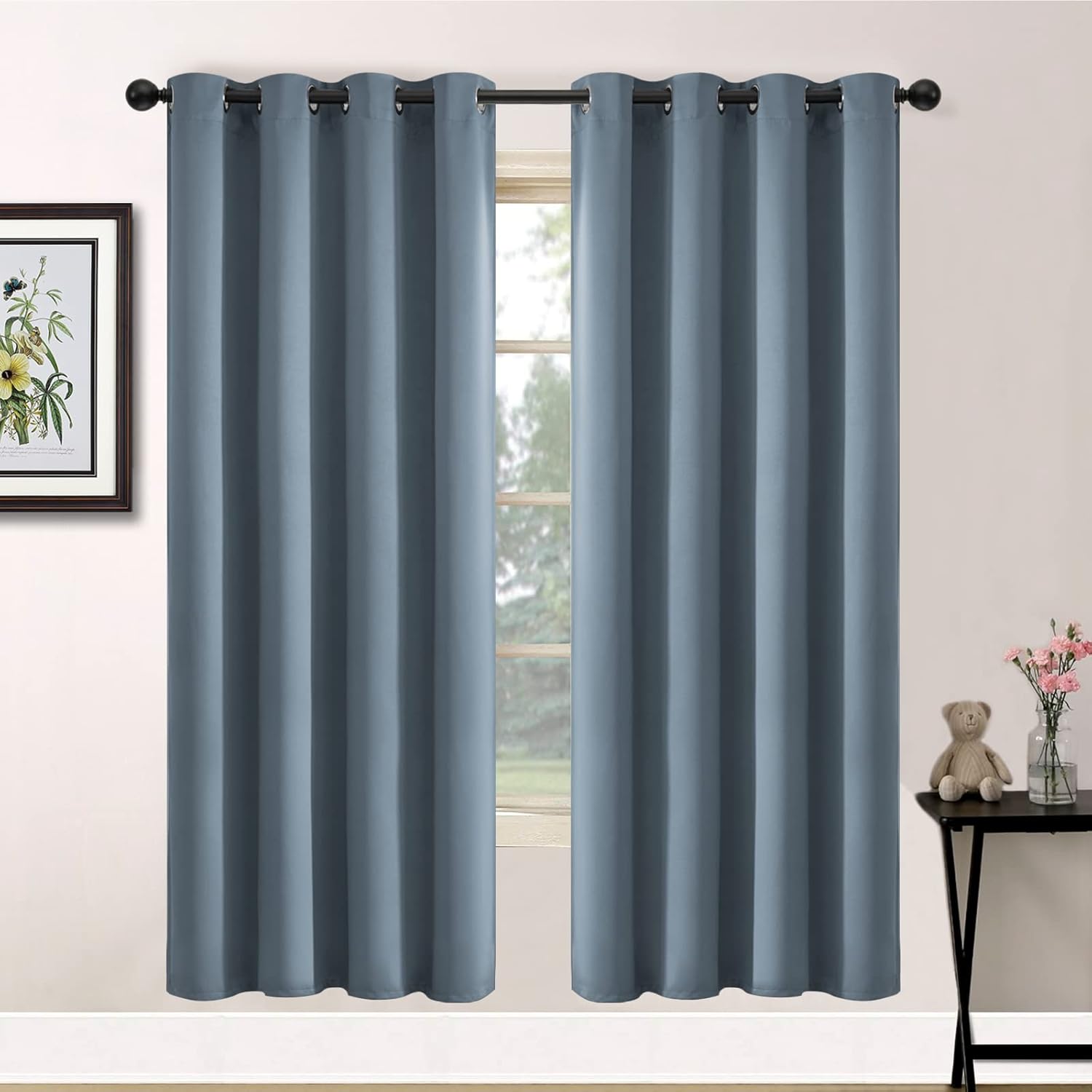 Yakamok 72 Inch Blackout Curtains for Bedroom and Living Room