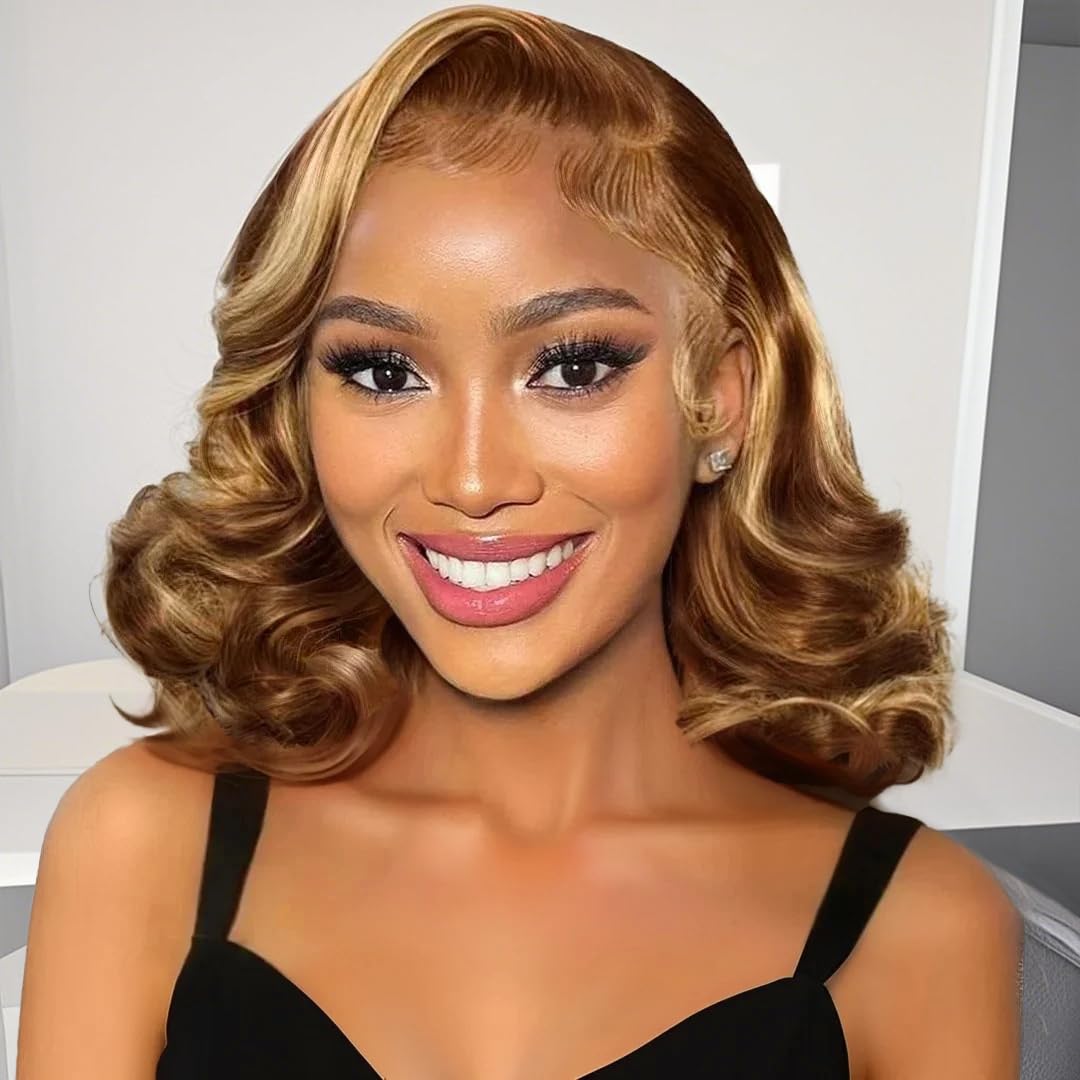 Glueless Wigs Human Hair Pre Plucked Bob Wig for Black Women