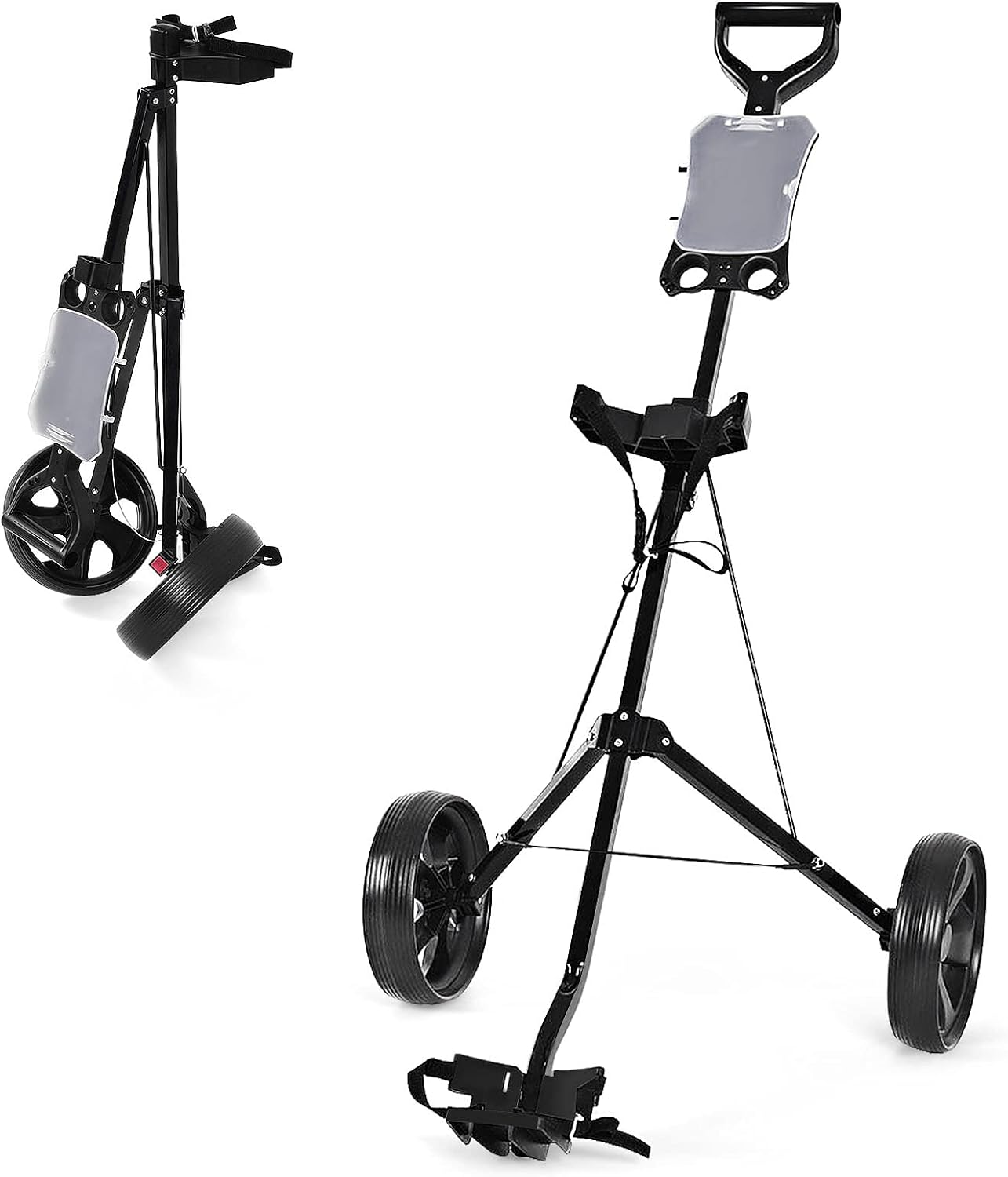 GYMAX Portable Golf Cart - Smooth Roll & Easy Carry!