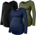 GINKANA Maternity Baseball Raglan Sleeve T-Shirt - Comfortable Fit