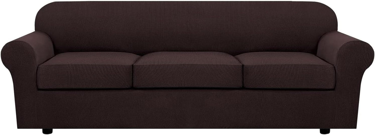 H.VERSAILTEX 4 Piece Stretch Sofa Covers for Large Sofas