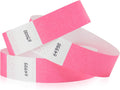 5,000 Neon Pink Tyvek Wristbands for Events - Tamper-Proof Design