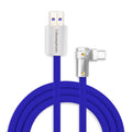 Right Angle USB C Cable Dark Blue 16.4FT - 240W Fast Charge