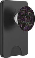 Dark Fantasy Bookshelf Goth Purple Roses and Butterflies PopWallet