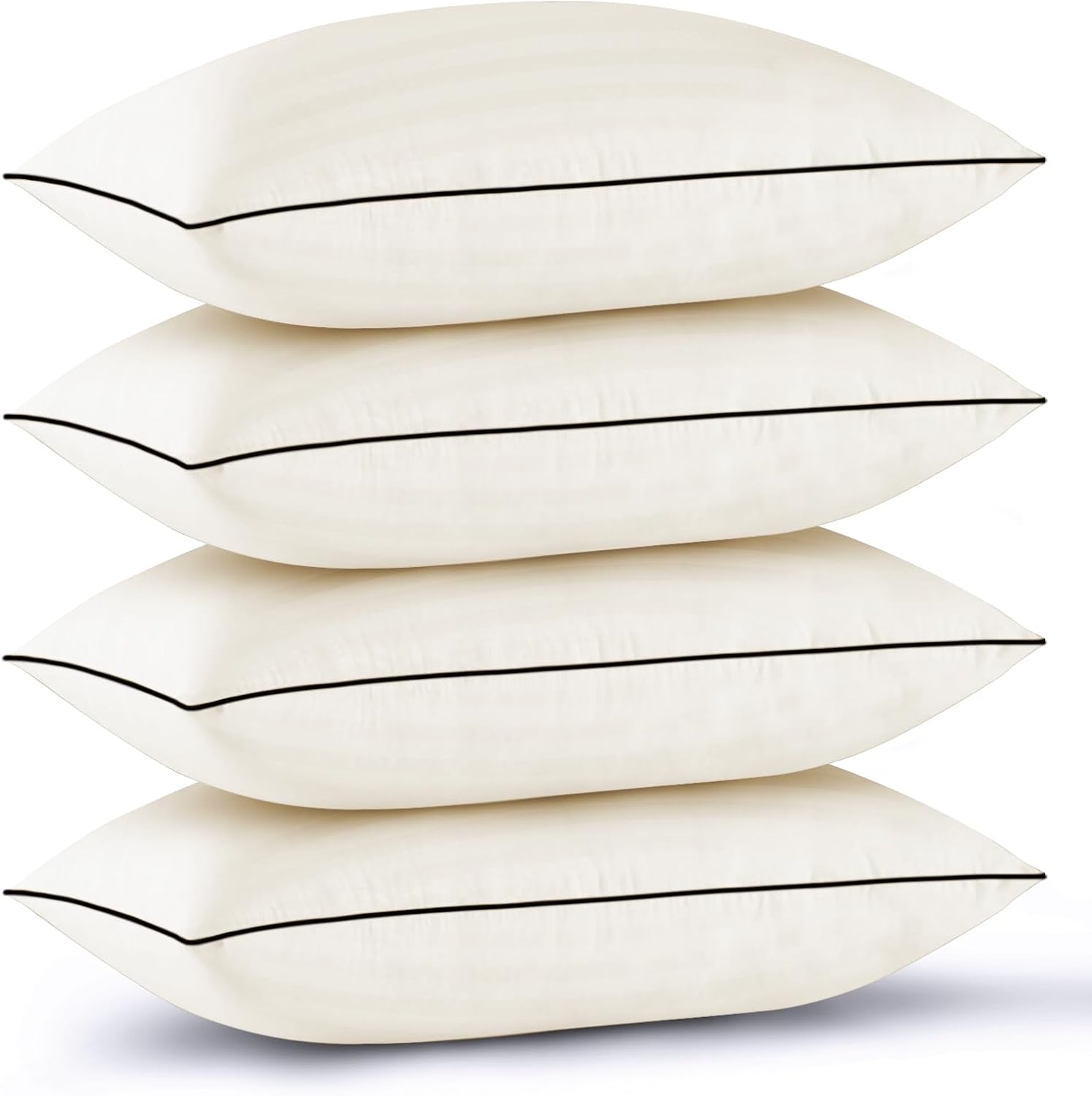 Cooling Supportive Queen Size Pillows Set of 4 for Sleepers