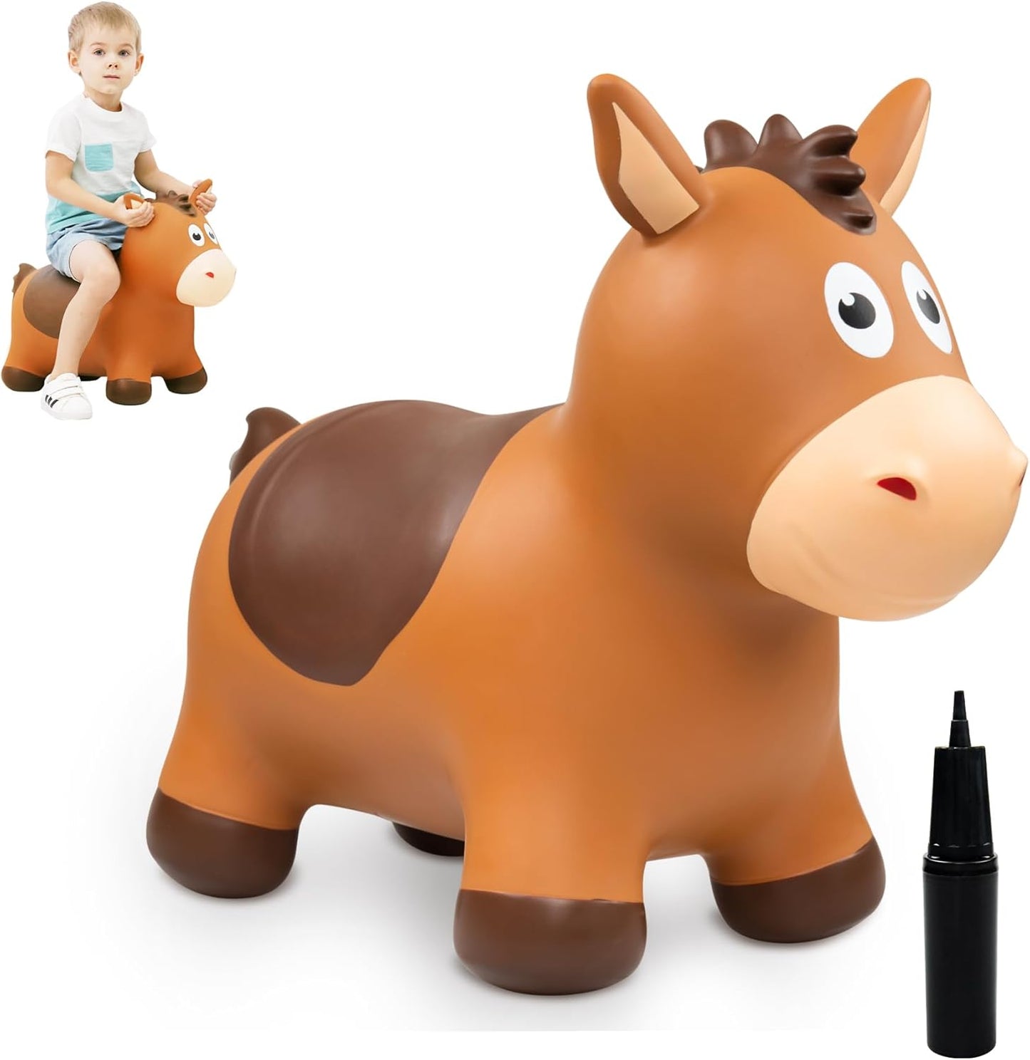 Bouncy Horse Hopping Toys for Toddlers 1-3, Fun Indoor Outdoor Ride
