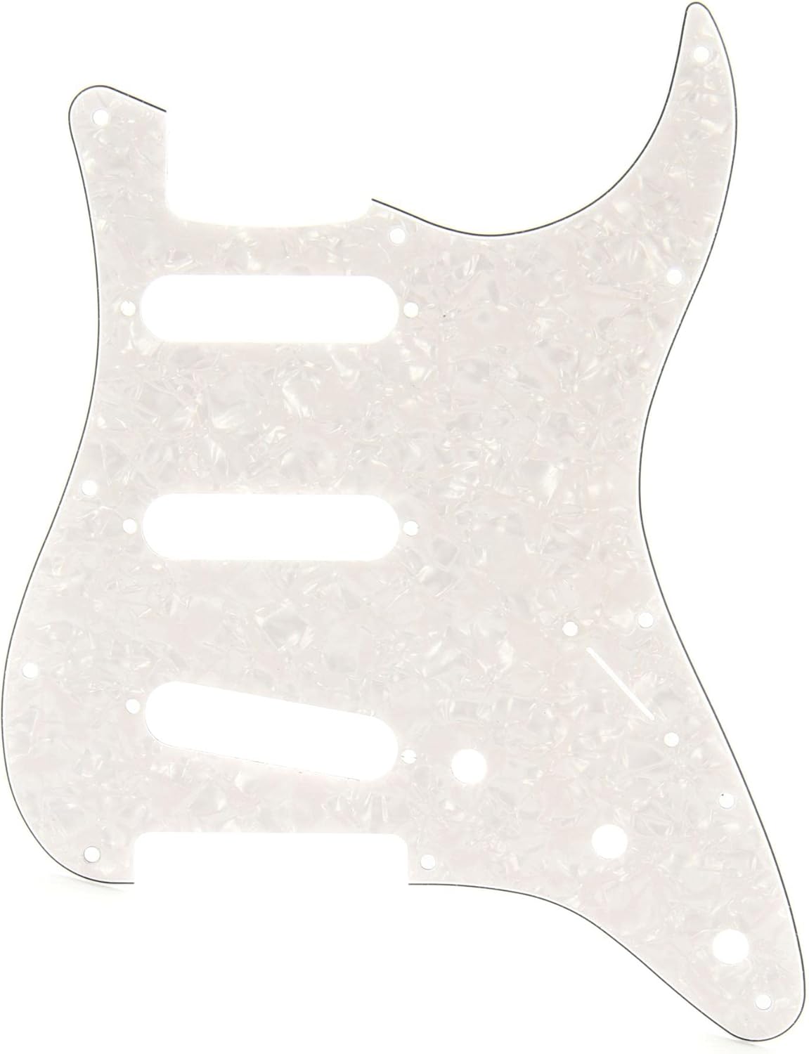 Fender Modern Pickguard for Stratocaster - White Moto Style