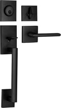 Berlin Modisch HandleSet Front Door Handle and Deadbolt - Modern Iron