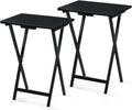 Folding TV Tray Set by PJ Wood - Collapsible Snack Tables