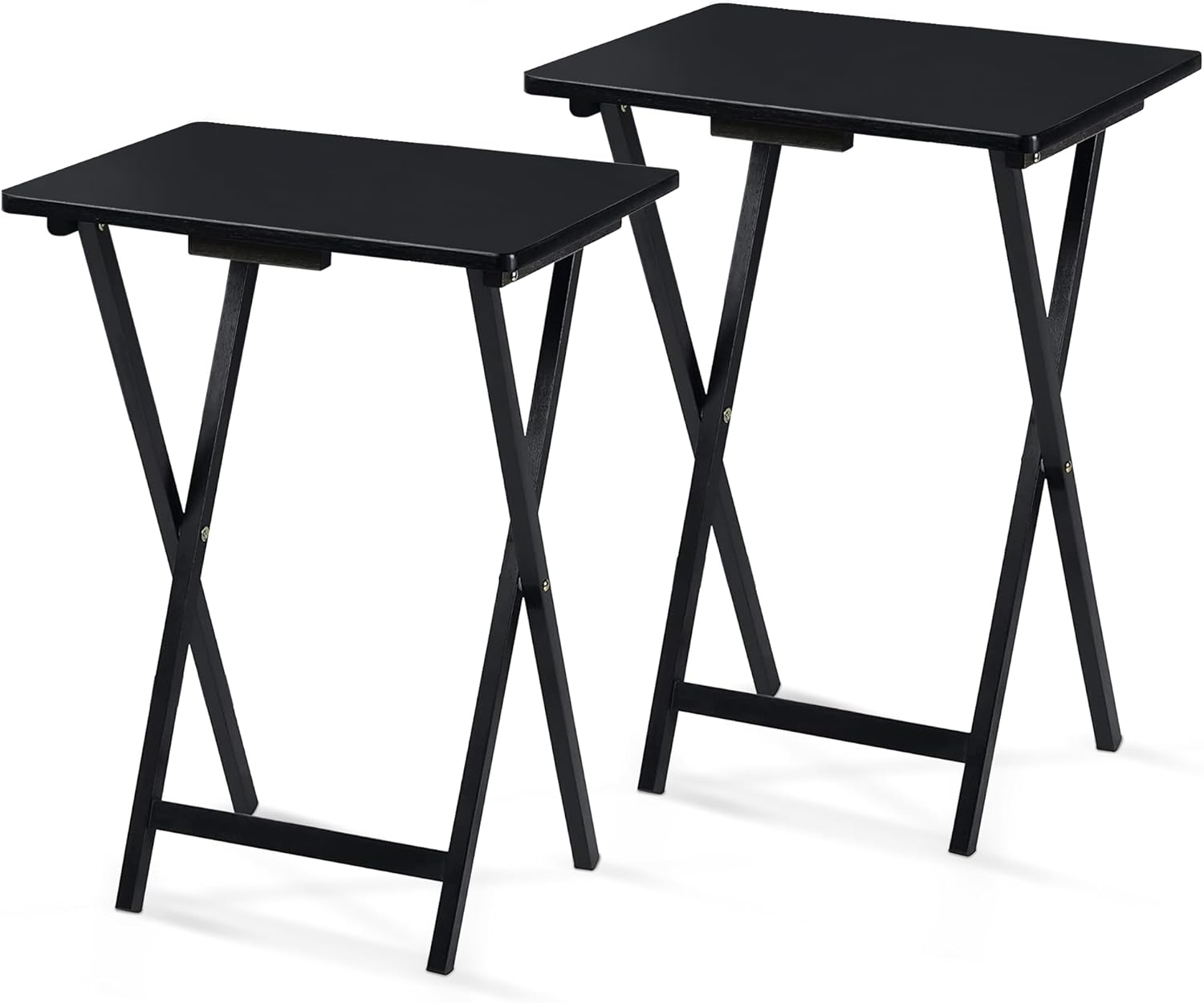 Folding TV Tray Set by PJ Wood - Collapsible Snack Tables