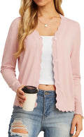 GRECERELLE Women's V-Neck Button Down Cardigan - Slim Fit Style Shoes