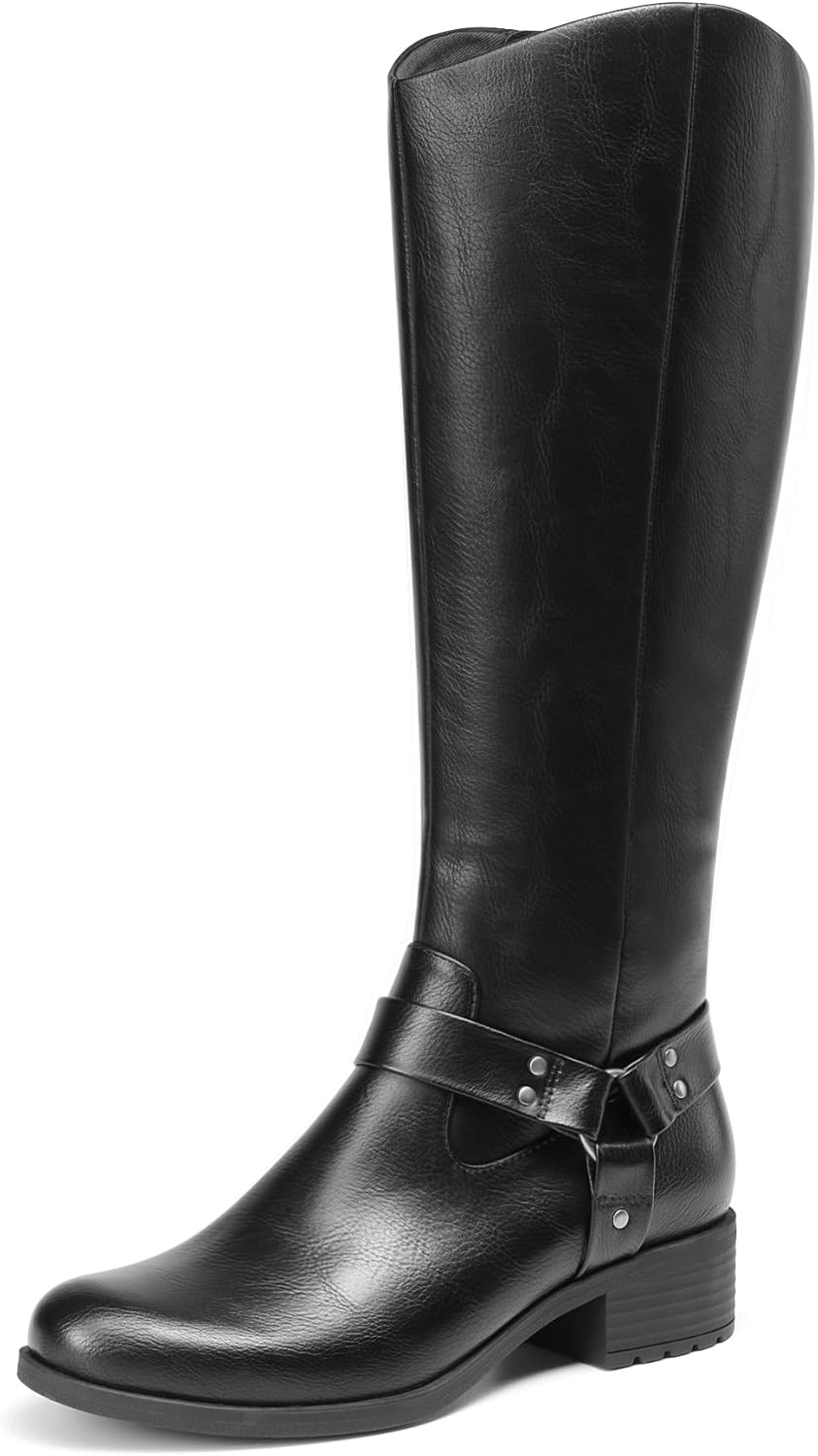 DREAM PAIRS Knee High Boots for Women with Side Zipper Style