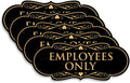 Designer EMPLOYEES ONLY Sign - Elegant Office Restriction Signs
