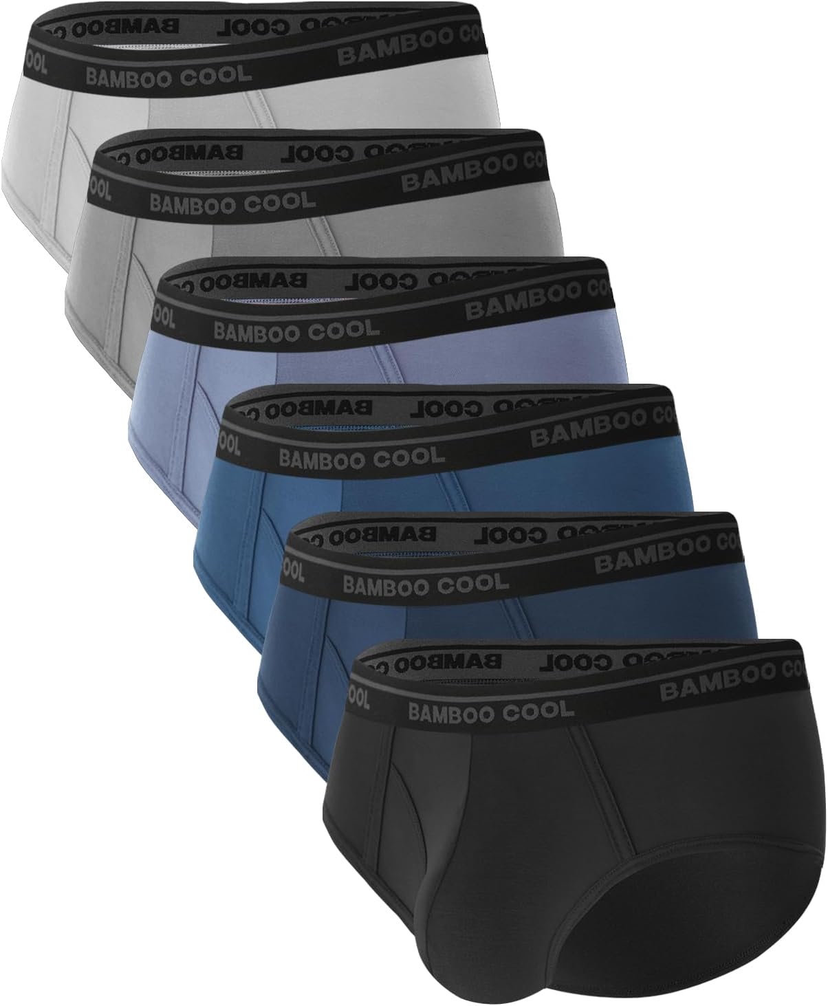 Bamboo Cool Mens Breathable Soft Underwear Open-fly Briefs