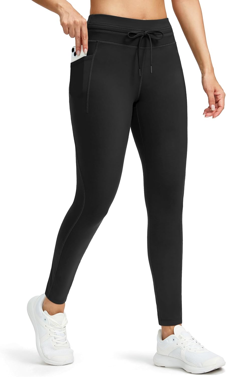 Fleece Lined Winter Leggings for Women - Water Resistant Thermal Pants