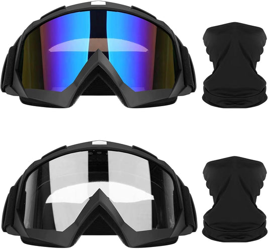 Lievermo 2 Pack ATV Ski Goggles