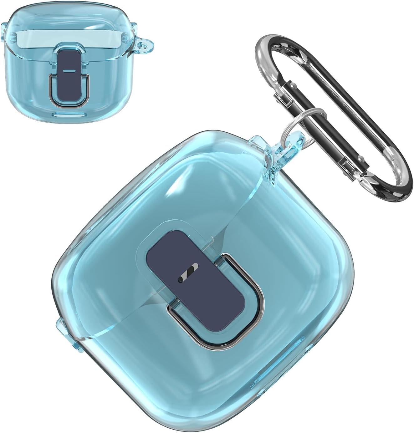 Clear Blue Hard PC Case for JBL Tune Flex