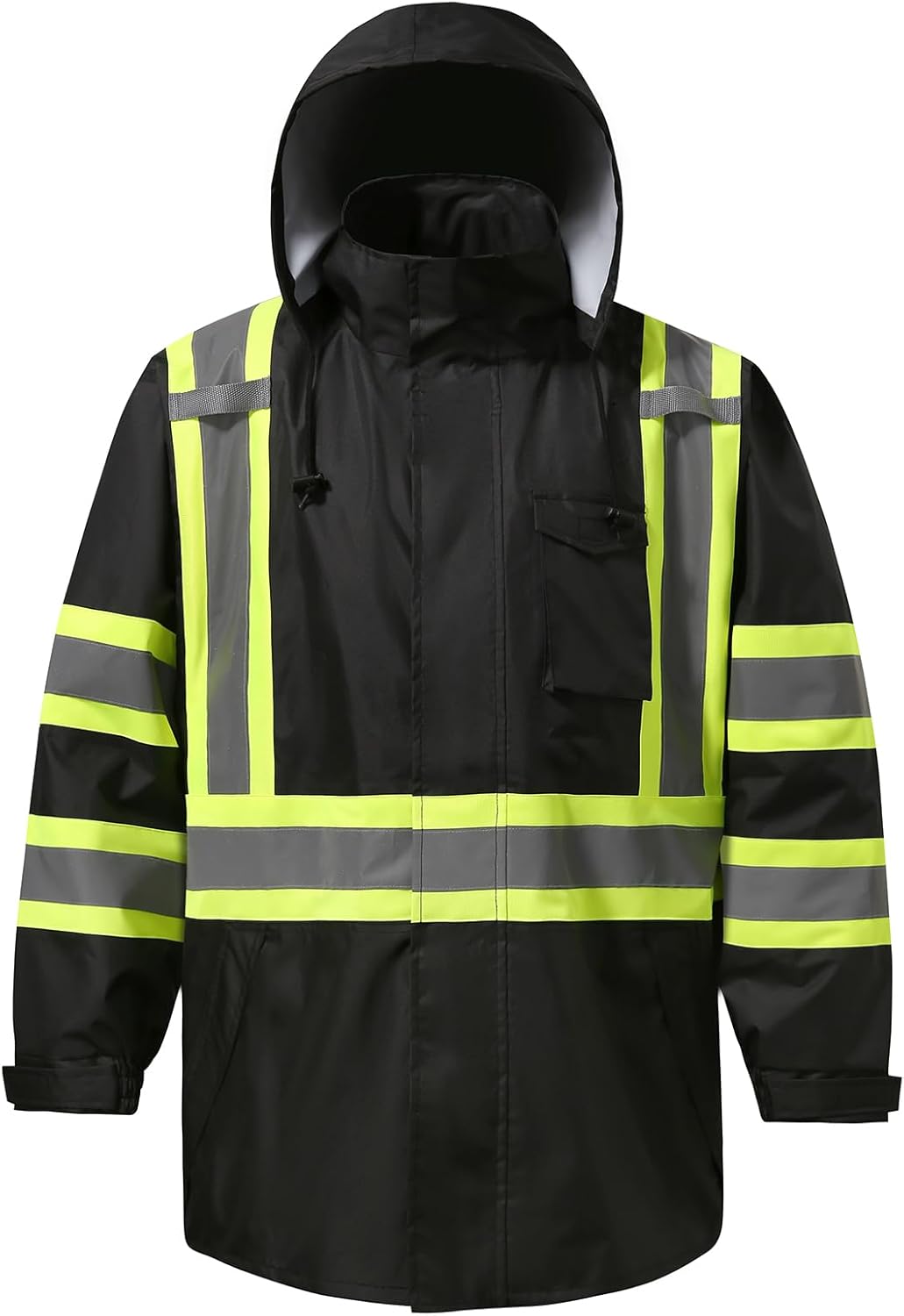 High Visibility Reflective Rain Jackets for Men Waterproof