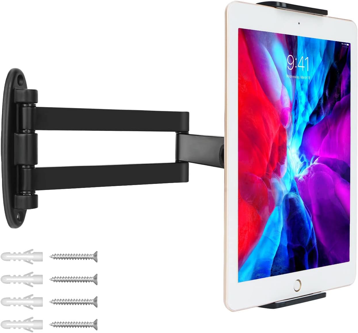 Tablet Wall Mount with Adjustable Long Arm Hinge for 12.9 in Devices