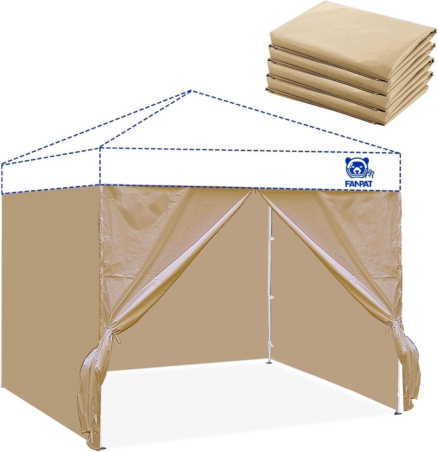 Instant Canopy Tent Sidewalls for 10x10 Canopy Waterproof 4PCS