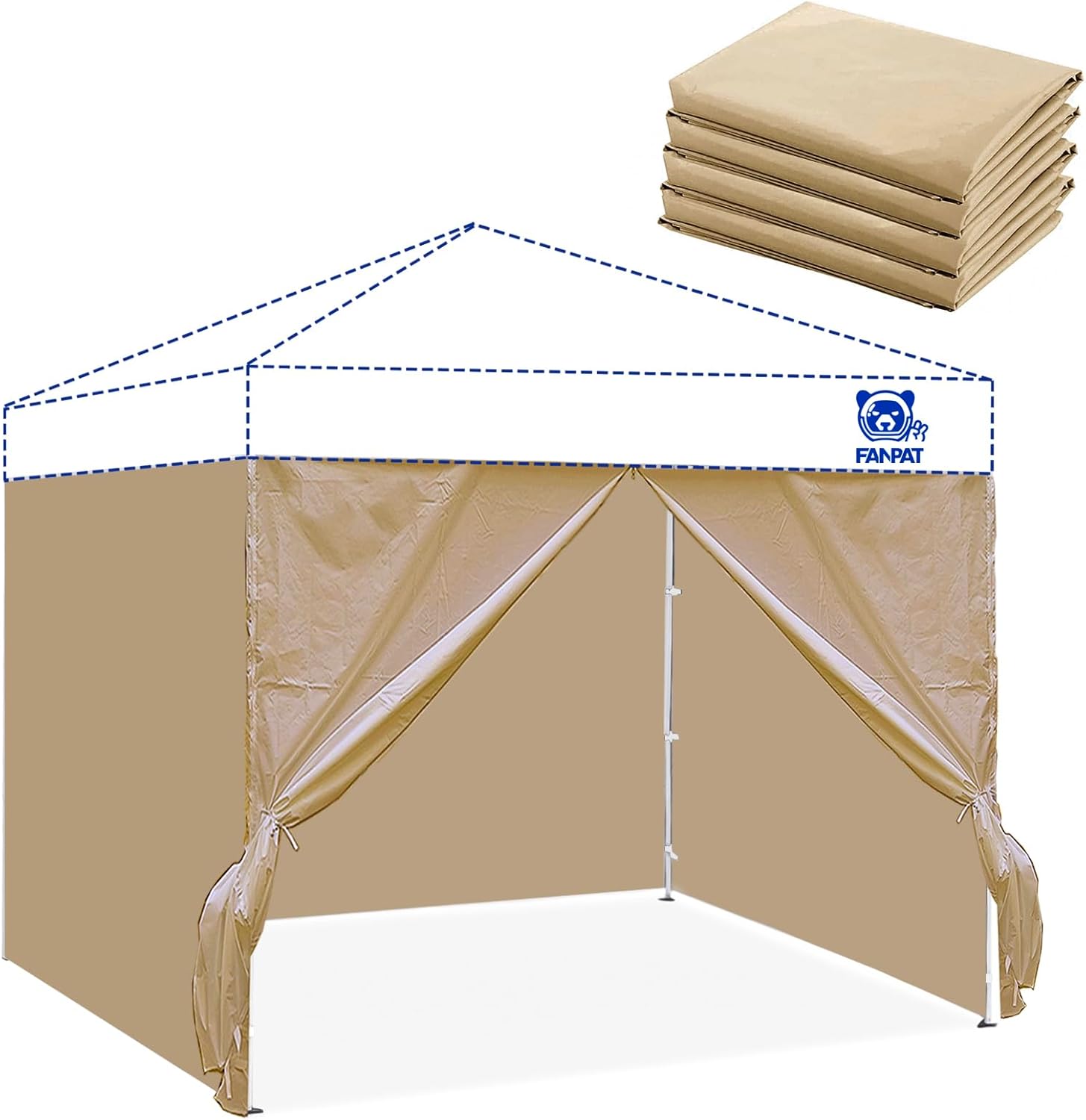 Instant Canopy Tent Sidewalls for 10x10 Canopy Waterproof 4PCS