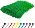 GTSE 8 Inch Green Zip Ties 1000 Pack - Durable 50lb Cable Ties