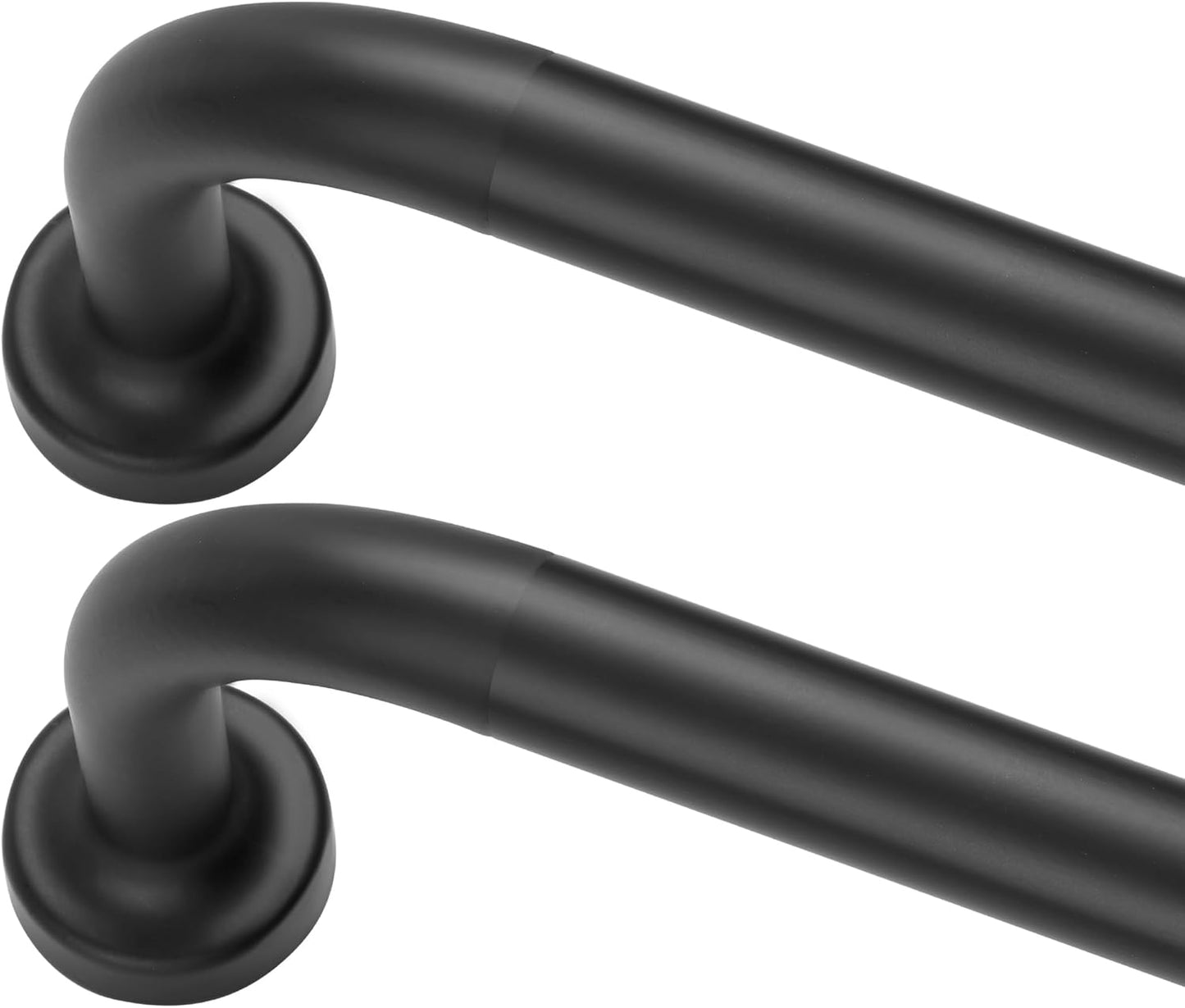 Blackout Wrap Around Curtain Rods 2 Pack - No Screw Disassembly - Adjustable Curved Rod