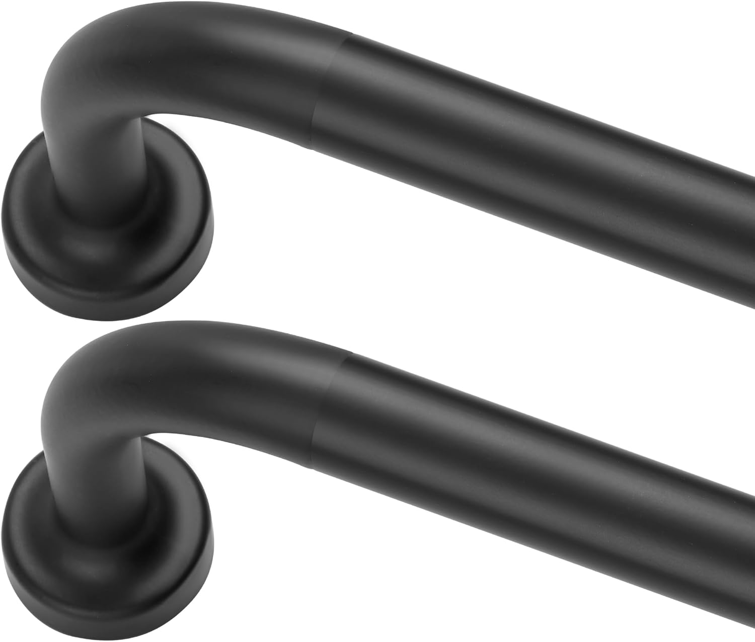 Blackout Wrap Around Curtain Rods 2 Pack - No Screw Disassembly - Adjustable Curved Rod